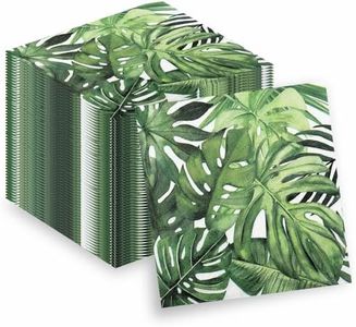 APFCLRBL 40pcs Hawaiian Luau Paper Napkins Disposable for Happy Birthday Party Luncheon Napkins Hawaiian Palm Leaves Dessert Dinner Hand Napkin for Summer Pool Beach Party Wedding (Multicolor 2)