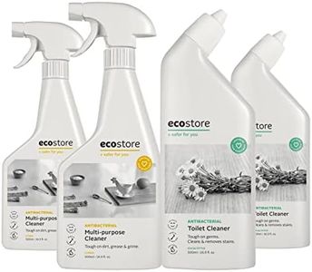 Ecostore Cleaning Multi Bundle - x2 Antibacterial Toilet Cleaner Eucalyptus 500ml, x2 Multi-Purpose Cleaner Citrus 500ml, Plant Based, Bleach Free, Removes Stains, Effective Clean, Tough On Stains