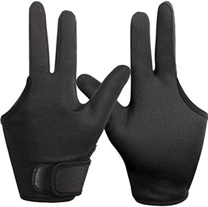 Heat Resistant Gloves for Hair Styling 2 Pcs Curling Wand Glove 3 Finger Barber Glove Reusable Hair Dye Heat Protector Glove (Black)