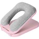 Kelendle Desk Nap Sleeping Face Pillow Foldable Portable Memory Foam Travel Pillow for 6-16 Years Old Kids Student for Ergonomic Head Support for Office School Library Airplanes (Pink)