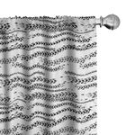 Ambesonne Abstract Curtains, Art Illustration of Automobile Tire Tracks Depicted in Grunge Style, Window Treatments 2 Panel Set for Living Room Bedroom, Pair of - 28" x 95", White Charcoal