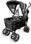 Summer Infant 3Dlite Wagon Convenience Stroller - Lightweight Stroller Wagon for Infants and Toddlers, Red and Black