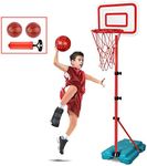 YAOASEN Kids Basketball Hoop Stand Adjustable Height 2.9 ft -6.2 ft Indoor Basketball Hoop Outdoor Toys Outside Backyard Games Mini Hoop Basketball Goal for Boys Girls Toddlers Age 3 4 5 6 7 8