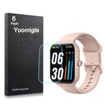 Yoomigle 6 Pack Compatible with TOOBUR IDW16 1.95'' Screen Protector Film for VeryFit IDW16 1.95 inch Smartwatch Screen Protectors Foils Screen Cover Crystal Clear HD Anti-Scratch Anti-Fingerprint