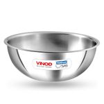 Vinod Platinum Triply Stainless Steel Tasla - 4.5 Litre (30 cm) | 2.5 mm Thick | Steel Tasra Kadai/Kadhai | 5 Year Warranty | Induction & Gas Friendly, Heavy Bottom - Silver