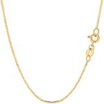 Jewelry Affairs 10k Yellow Gold Mariner Link Chain Necklace, 1.2mm