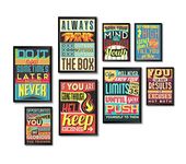 PRINTELLIGENT Quotes and Motivational Poster Photo frame 2 Sizes (9 x 12.5 Inches,12.5x 18 Inches) Set of 8 (A)