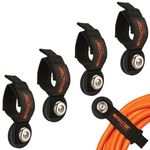 MUTUACTOR Magnetic Hooks Heavy Duty,4Pack Strong Magnetic Mount Garage Storage Magnets with Hooks,Non-Slip Magnets Extension Cord Organizer for Hoses,Electric Cables in Garage,Pick-up,RV and Workshop