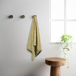 Spaces 100% Cotton Large (75 Cm X 150 Cm) | 575 GSM Dobby Solid Bath Towel (Desert/Teal)- Exotica