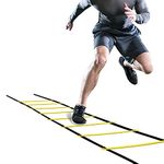 SANON Agility Ladders, Speed Training Ladder 4M 8 Rungs Adjustable | Footwork, Coordination & Speed Training Equipment for Boxing, Rugby, Football, Soccer, Sports