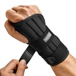 FREETOO Doctor Approved Wrist Support with 3 Stays,Adjustable Day Night Carpal Tunnel Wrist Splint for Men Women,Wrist Support Brace for Arthritis,Tendonitis,Sprained,RSI, Sports Protect, Right(S/M)