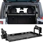 JOYTUTUS Rear Cargo Rack Basket Compatible with Wrangler JL 2018-2023, Adjustable Height Trunk Interior Luggage Basket Big Storage Carrier 350lbs for JL 4-Door Hard-Top Only Not fit for 2024