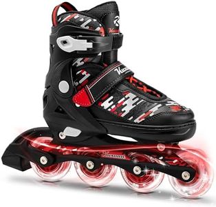 Kuxuan Skates Adjustable Inline Skates for Kids and Teens, Boys Girls Women Beginner Fun Illuminating Skates