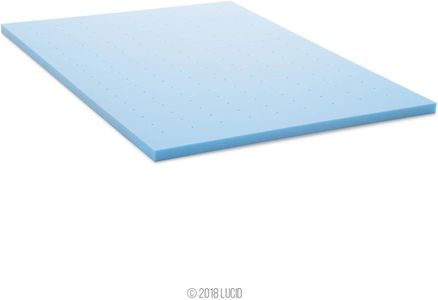LUCID Queen Gel Memory Foam Mattress Topper, 2 Inch