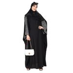 Ovais Abaya Collection Bridle Dimond MS Stone Work Black Bridle Kaftan Abaya For Women