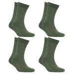 VDangi: Men & Women Army Dark Green Mid Calf Length Cotton Socks Camouflage Indian Commando soldier Pair Of 4 Free Size (Olive)