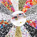 EuTengHao 1100Pcs Mixed Acrylic Alphabet A-Z Cube Letters Beads DIY Bracelet Letter Beads for Jewelry Making, Bracelets, Necklaces, Key Chains, Earring, Jewelry Making