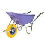KCT 110L Purple Garden Builders Heavy Duty Wheelbarrow with Reinforced Tyre