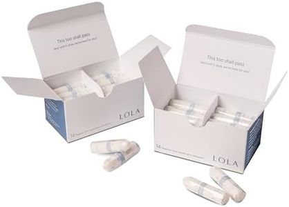 LOLA Non-Applicator 100% Organic Cotton Tampons, Regular, 32 Count
