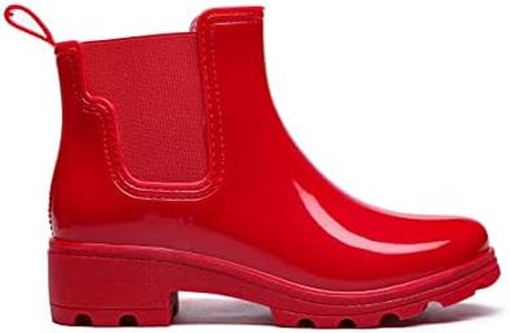 Rainboots, Ankle Gumboots Women Vivily With Wool Insole Red AU Ladies 7 / AU Men 5 / EU 38