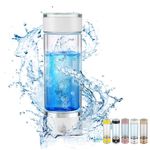 Embriluna Hydrohealth Hydrogen Water Bottle Generator, Portable and Rechargeable Hydro Health Hydrogen Water Bottle Glass with Spe Pem Technology,3 Min 4100 PPB Pure Hydrogen Rich Concentration