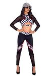 Sexy Women's Racecar Driver Costume Small Black