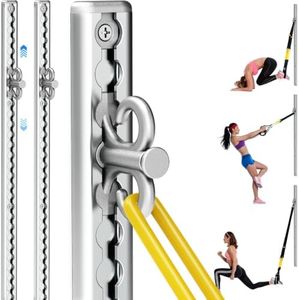 Adjustable Aluminum Resistance Band Wall Anchor, Fitness Wall Mount System
