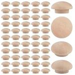 INCREWAY 120pcs 15x10mm Beech Wood Plugs, Beech Wood Hole Plugs, Flush Type Wooden Button Plugs, Wood Stair Cover, Furniture Cork