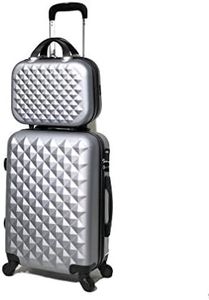 CELIMS - Valise Cabine Voyage avec Vanity Trousse de Toilette 30cm Gris Approuvée par 100+ Compagnies Aériennes | Légère et Rigide | Petite Valise Cabine 55x40x20 | Valise Enfant | Bagages Cabine