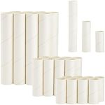 24 White Cardboard Tubes for Crafts, Empty Paper Rolls, Cylinders in 3 Sizes for DIY Art Projects (10.2, 15.2 and 25.4 cm)