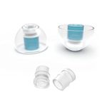 SpinFit CP100 Plus for IEM - XL - Medical Grade Silicone Patented Eartips, Secure Fit and Supreme Comfort, Reduce Allergic Reaction, One Set Fits Normal and Thin Nozzles(2 Pairs)(with Inserts)