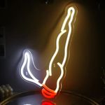 ineonlife Led Neon Sign, Light up Sign, Red White Neon Signs for Wall Decor Unique Night Light for Boys Stoner Gifts Living Bedroom Room Shop Hotel Bar Party Supplies (Acrylic USB Powered)