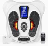 Foot Circulation Machine Plus - Circulation Blood Booster for Feet and Legs - EMS Foot Massagers for Pain and Circulation with 99 Kinds Intensity, 25 Modes - White