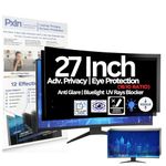 PxIn Smart Eye 27 Inch (16:10) Curved Monitor Privacy Screen Filter - NO Eye Strain | Anti-Blue Light + Anti-Glare | Privacy Screen Protector