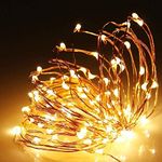 SHATCHI 20 LED/2m Fairy String Lights Copper Wire Battery Operated Warm White LEDs Twinkle Waterproof Lights for Bedroom, Christmas, Party, Wedding Outdoor Indoor Decoration