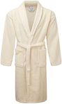 A & B TRADERS Bath Robe 100% Egyptian Cotton Terry Towelling Robe Gown Luxury and Super Soft (Cream)