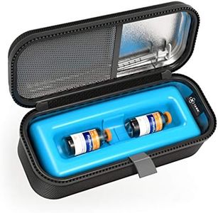 SHBC Medical Cooler Insulin Vial Carrying Travel Case Protector for Diabetic with One Ice Pack Black