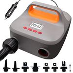 OBEST SUP Pump, Electric Air Pump 20PSI High Pressure for Inflatables and Deflation, 6 Nozzles Sup with LCD Display for Inflator Boat, Paddle Board Surf Boats Rubber Inflatable Tents