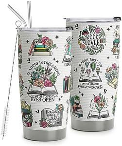 HOMISBES Book Lover Gifts for Women - Reading Tumbler Bookaholic Tumbler Gift for Her - Gift for Book worm - Tumbler for Book Nerd - Travel Tumbler 20oz