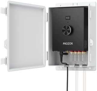 PROZOR Bluetooth 5.1 Power Amplifier for Outdoor Speakers, 4 Channel Bluetooth Amplifier for Speakers, 4*200W TPA3221 Speaker Amp with Waterproof Mounting Box for 4–8 Ohm Passive Speakers, Home Party