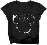 PNORATM Magical Shirts for Girls Animal Kingdom Shirt Kids Girl Magic Princess T Shirts Cute Castle Graphic Tees Vacation Summer Short Sleeve Tops A-Black