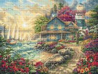 Wizardi Letistitch Counted Cross Stitch Kit Sunrise by The Sea L8068