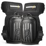 Thunderbolt Knee Pads for Men Construction Knee Pads for Work for Men and Women with Double Gel for Gardening Flooring Roofing Heavy Duty with Extra Thick Foam and Strong Adjustable Non-Slip Straps
