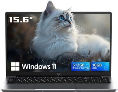 2025 Newest Laptop, 15.6 Inch Laptop Computer with N150 Processor(Up to 3.6GHz), HD Display, 16GB RAM 512GB SSD Work Laptop 11 Laptop, HDMI, WiFi, Bluetooth, Type-C, Webcam