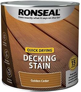 Ronseal Q/D DECKING STAIN GOLDEN CEDAR 2.5L, PAINT