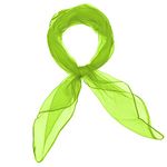 Plain Soft and delicate Chiffon Feel Head and Neck Scarf, Apple Green