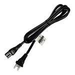 HQRP AC Power Cord 6ft Long for Singer 8780 (Curvy), 9217, 9940, CE-150, CE-250, CE-350, Futura 4000N Sewing Machine Mains Cable