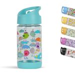 SOLARA Tritan Water Bottle for Kids 400ml, Kids Water Bottle, Sipper Water Bottle, BPA Free, Leak Proof, Food Grade, Birds