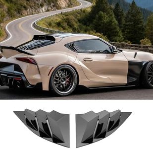 Side Window Louvers Air Vent Scoop 2PCS Compatible with 2020-2025 Toyota GR Supra A90 A91 | Gloss Black ABS | Sun Rain Shade Vent Trim Cover