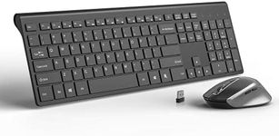 Wireless Keyboard and Mouse Combo Rechargeable Keyboard and Mouse 2.4G Ultra Slim Full Size for Mac,Windows,Laptop,Desktop